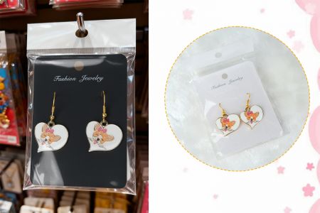 עגילי לב בצורת וולש קורגי ארוזים מראש למכירה קלה